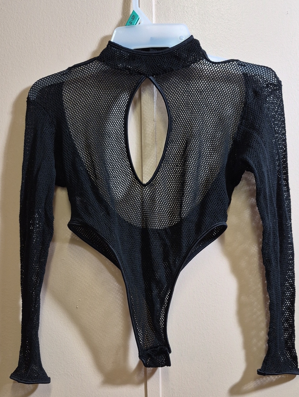 Vintage 90s Frederick's of Hollywood Fishnet Mesh Bodysuit - Made in Canada Lg